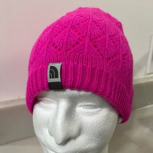 THE NORTH FACE CABLE MINNA YOUTH JUNIOR BEANIE PINK ONE SIZE